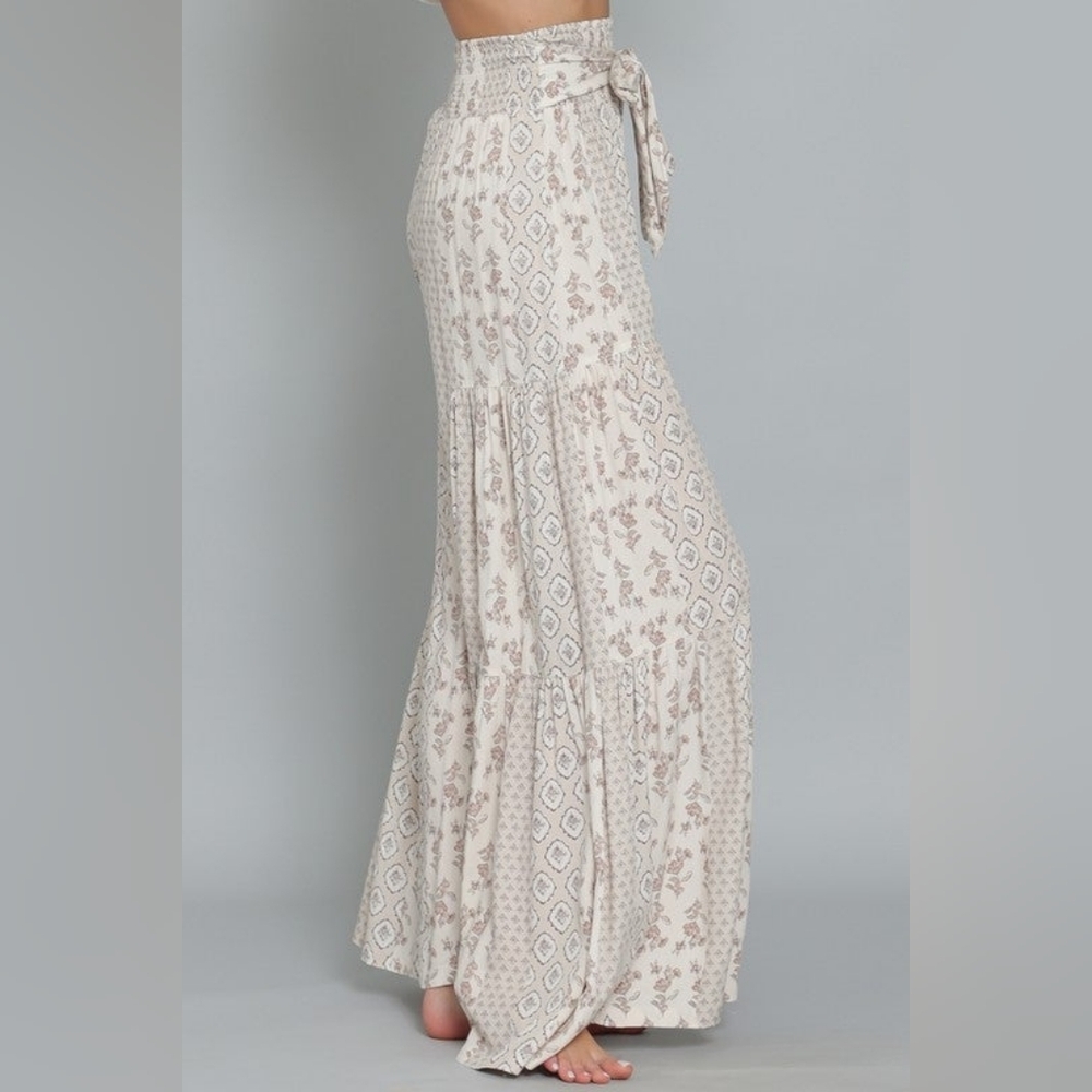 Baltic Born Women’s High Waist Boho Print Wide Leg Pants Size M - Picture 4 of 14
